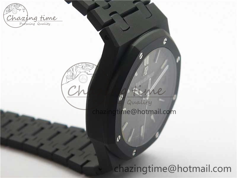 Stylish Royal Oak 41mm 15500 DLC ZF 1:1 Best Edition Gray Textured Dial on SS Bracelet A4302 V2(Free Box) 4818