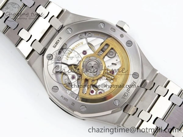 Royal Oak 41mm 15500 Frosted SS APSF 1:1 Best Edition Black Textured Dial on SS Bracelet SA4302 Super Clone Sporty 4435