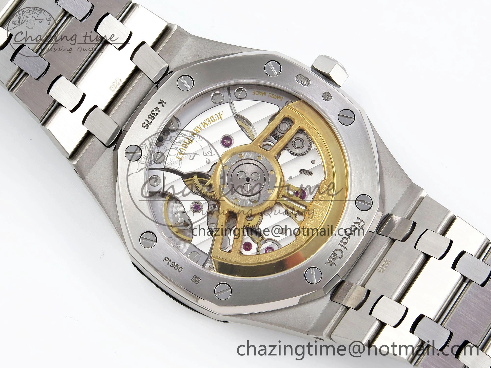 Royal Oak 41mm 15500 Frosted SS APSF 1:1 Best Edition Black Textured Dial on SS Bracelet SA4302 Super Clone Sporty 4435