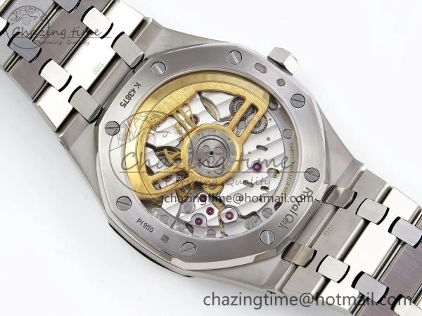 Royal Oak 41mm 15500 Frosted SS APSF 1:1 Best Edition Black Textured Dial on SS Bracelet SA4302 Super Clone Sporty 4435
