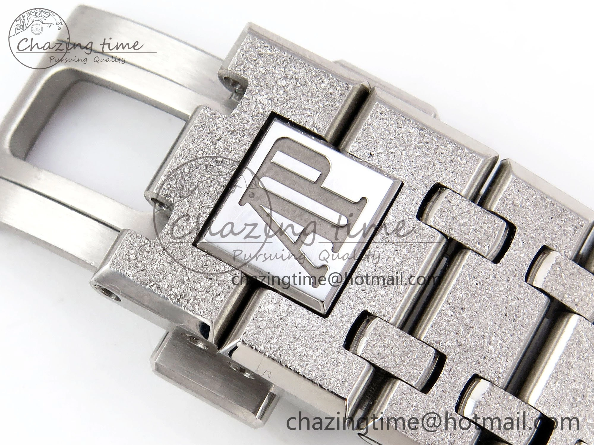 Royal Oak 41mm 15500 Frosted SS APSF 1:1 Best Edition Black Textured Dial on SS Bracelet SA4302 Super Clone Sporty 4435