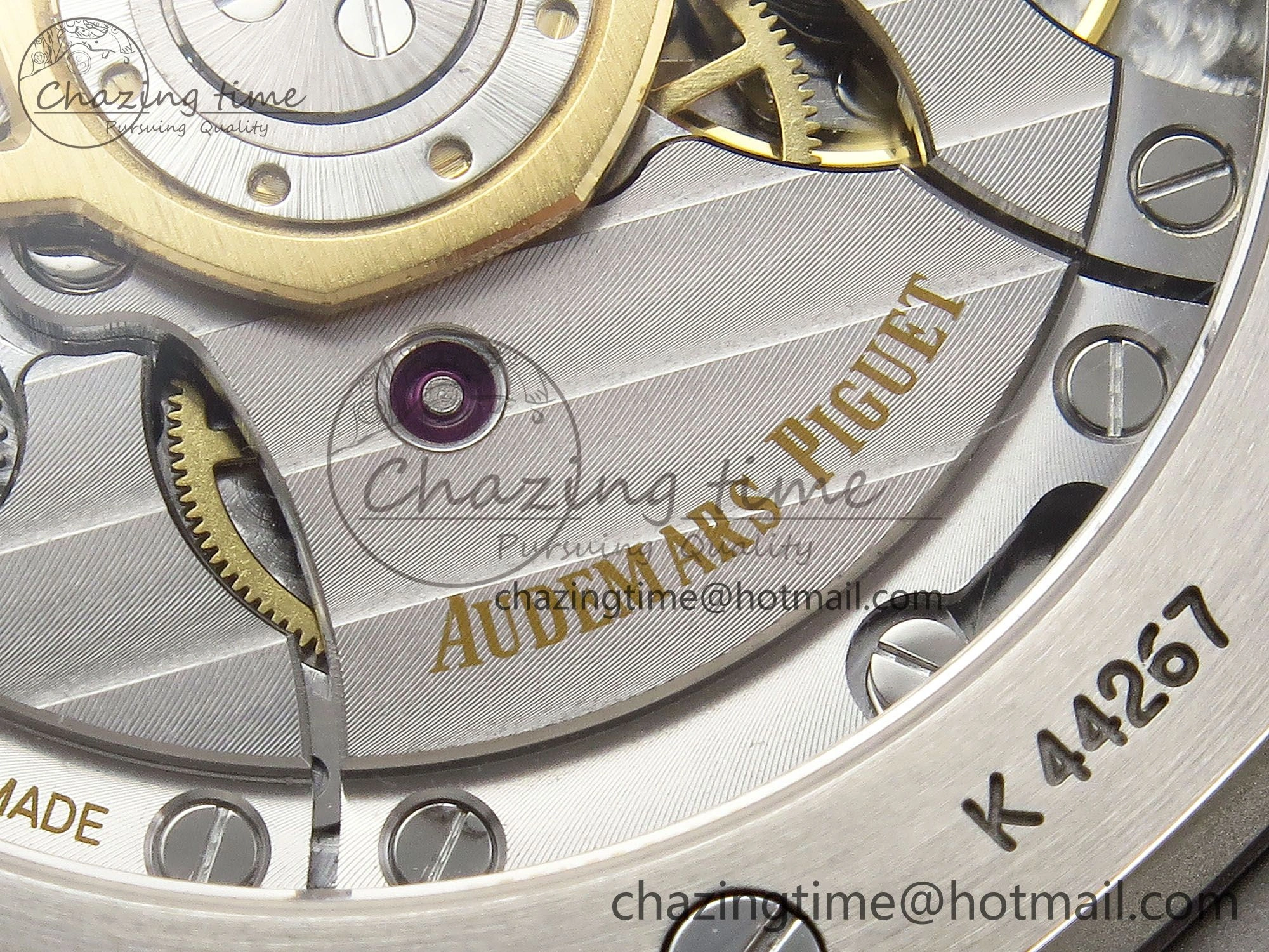 WaterResistant Royal Oak 41mm 15500 Frosted SS APSF 1:1 Best Edition Blue Textured Dial on SS Bracelet SA4302 Super Clone 4420