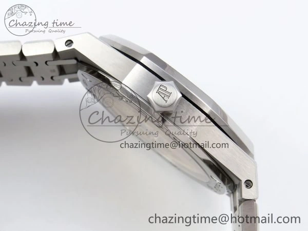 Durable Royal Oak 41mm 15500 Frosted SS APSF 1:1 Best Edition Blue Textured Dial on SS Bracelet SA4302 Super Clone 4428