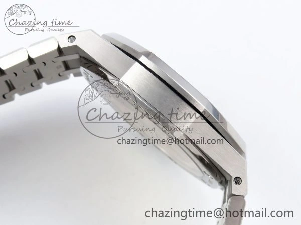 Durable Royal Oak 41mm 15500 Frosted SS APSF 1:1 Best Edition Blue Textured Dial on SS Bracelet SA4302 Super Clone 4428