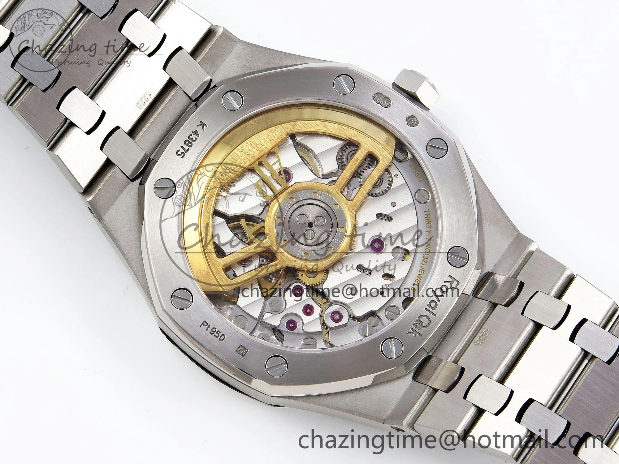 Durable Royal Oak 41mm 15500 Frosted SS APSF 1:1 Best Edition Blue Textured Dial on SS Bracelet SA4302 Super Clone 4428