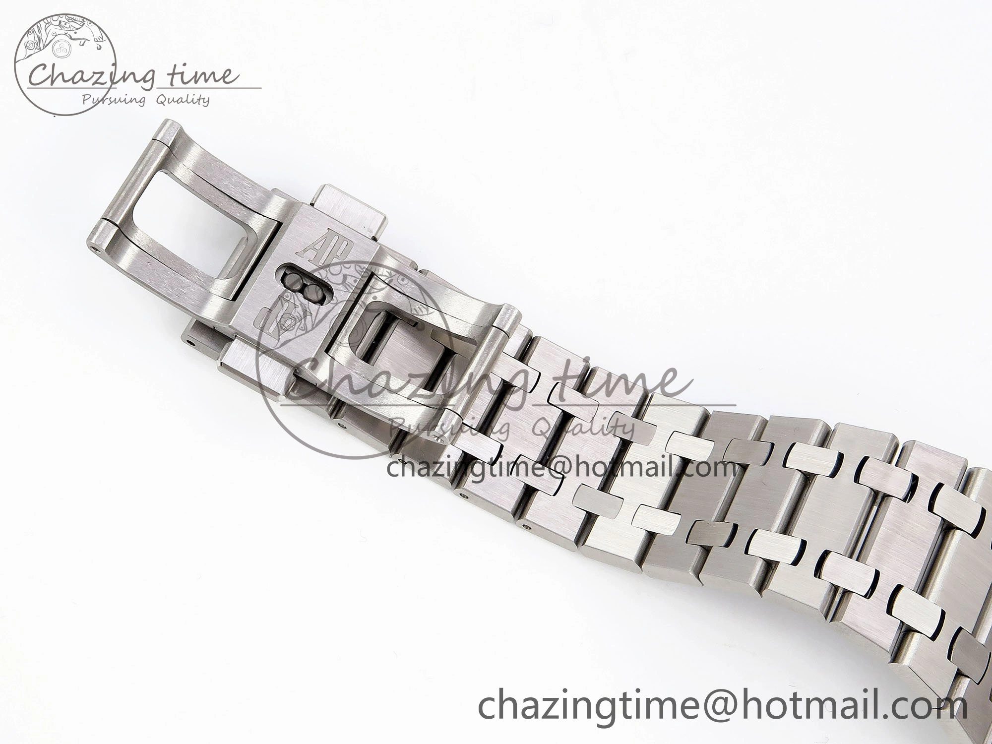 Durable Royal Oak 41mm 15500 Frosted SS APSF 1:1 Best Edition Blue Textured Dial on SS Bracelet SA4302 Super Clone 4428
