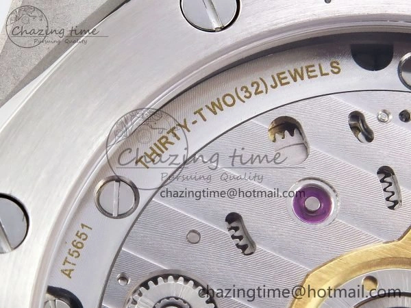 FlexibleFit Royal Oak 41mm 15500 Frosted SS APSF 1:1 Best Edition Gray Textured Dial on SS Bracelet SA4302 Super Clone 4434