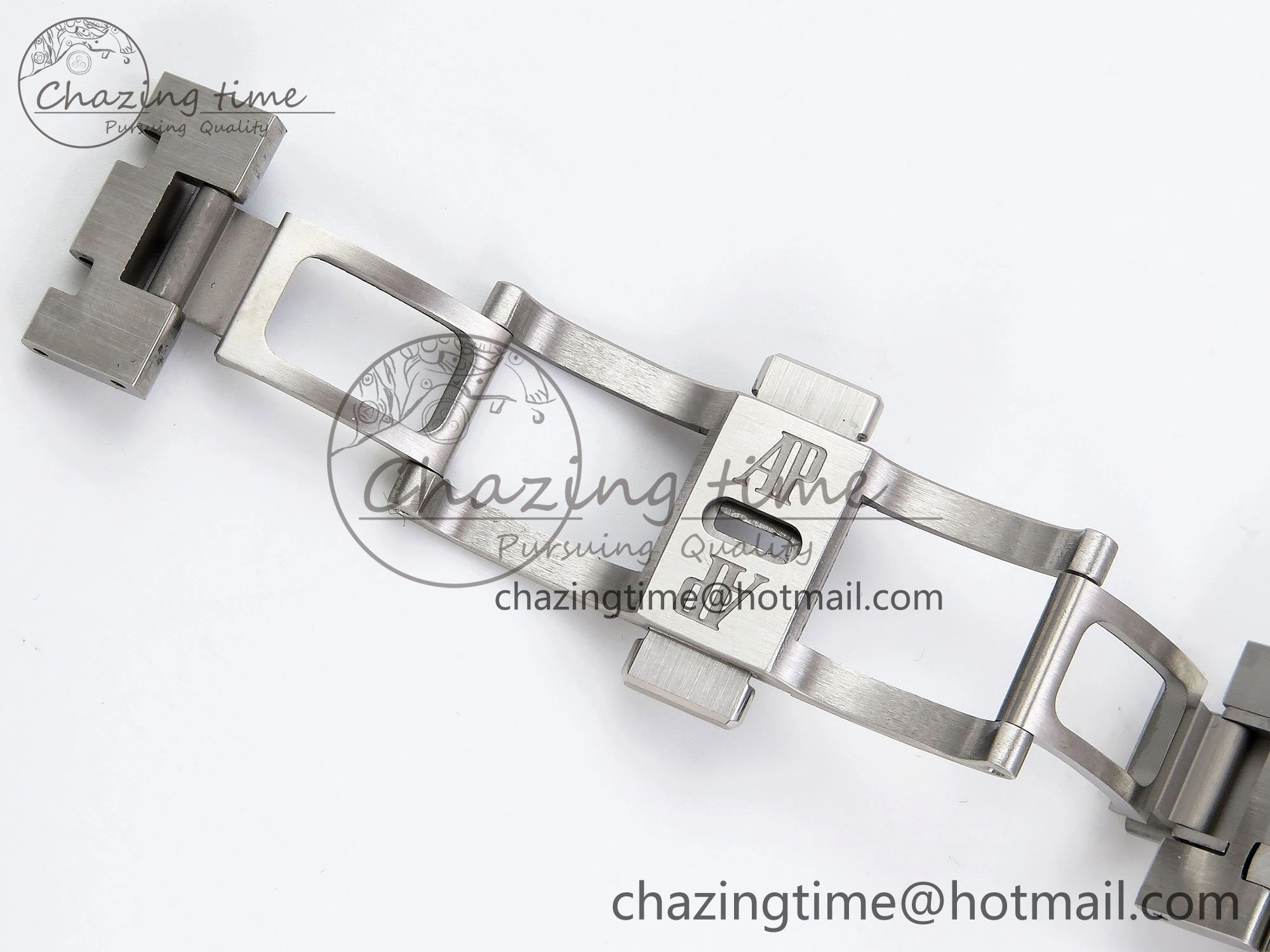 FlexibleFit Royal Oak 41mm 15500 Frosted SS APSF 1:1 Best Edition Gray Textured Dial on SS Bracelet SA4302 Super Clone 4434