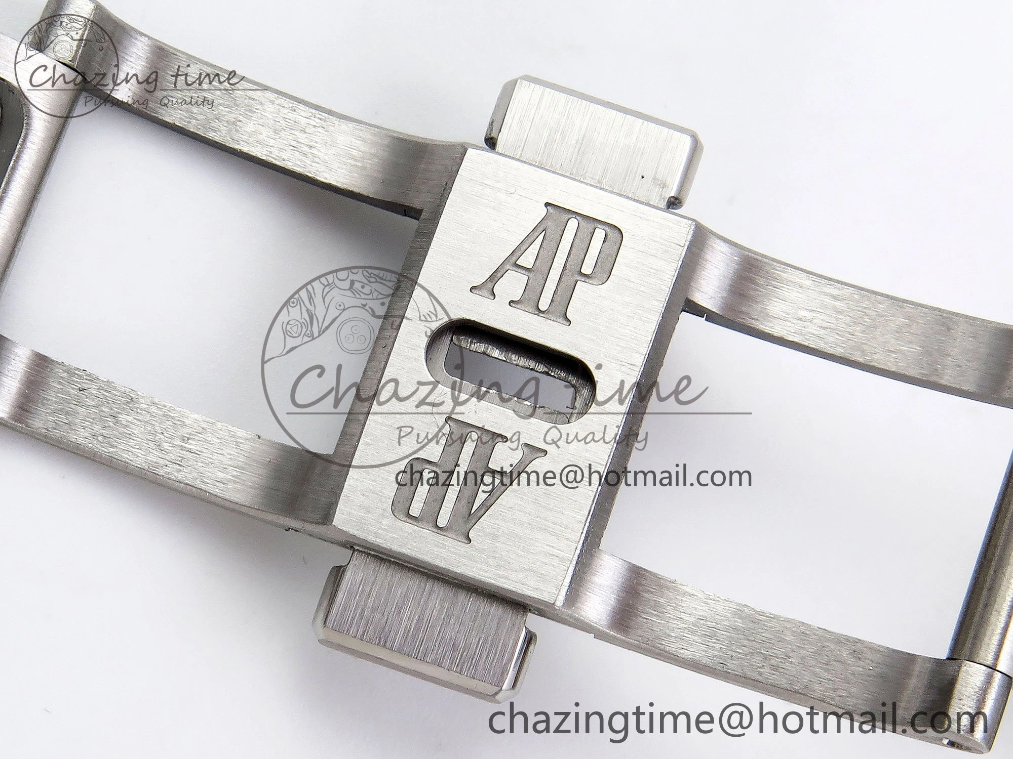 FlexibleFit Royal Oak 41mm 15500 Frosted SS APSF 1:1 Best Edition Gray Textured Dial on SS Bracelet SA4302 Super Clone 4434