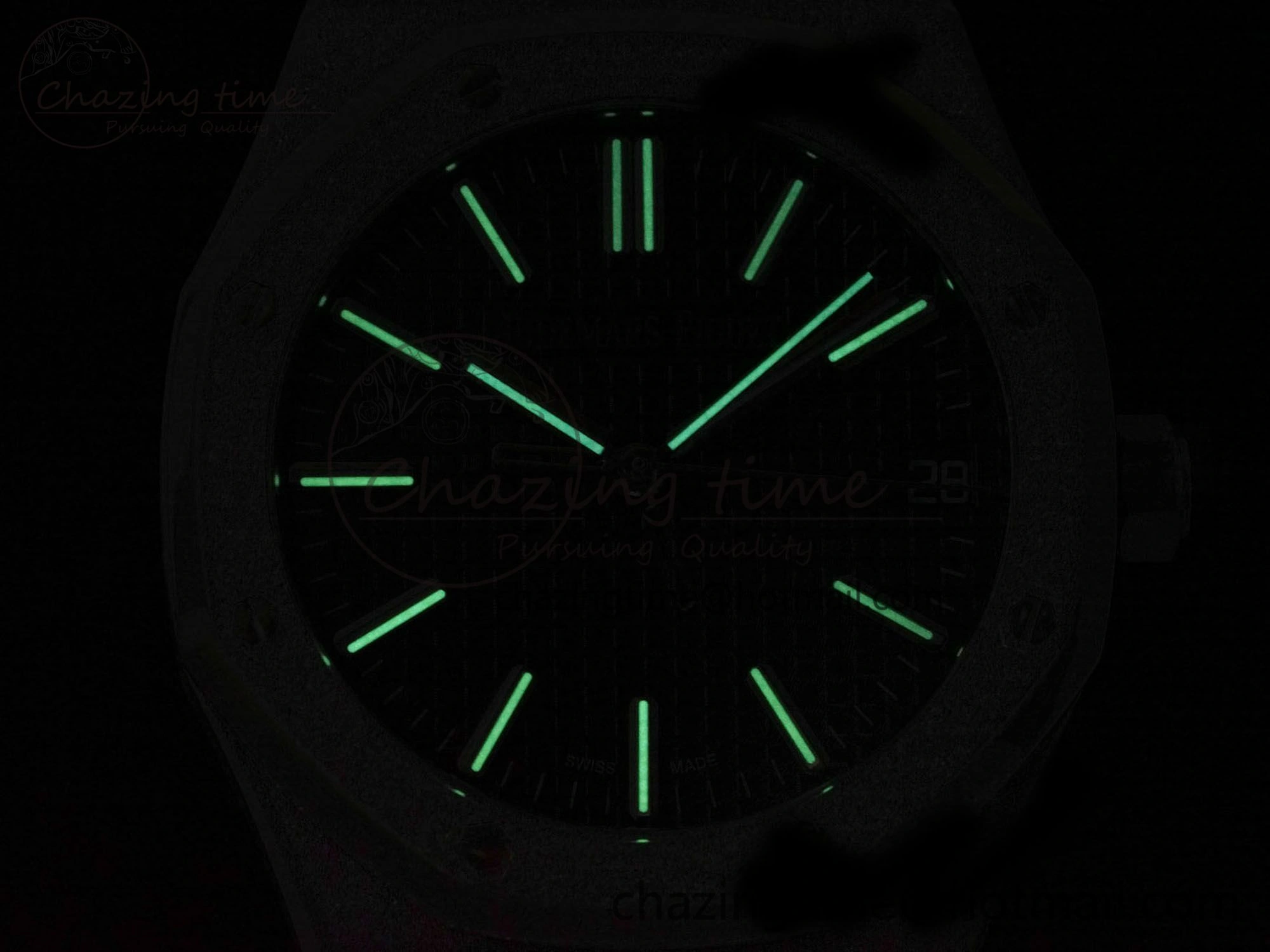 Royal Oak 41mm 15500 Frosted SS APSF 1:1 Best Edition White Textured Dial on SS Bracelet SA4302 Super Clone Durable 4424