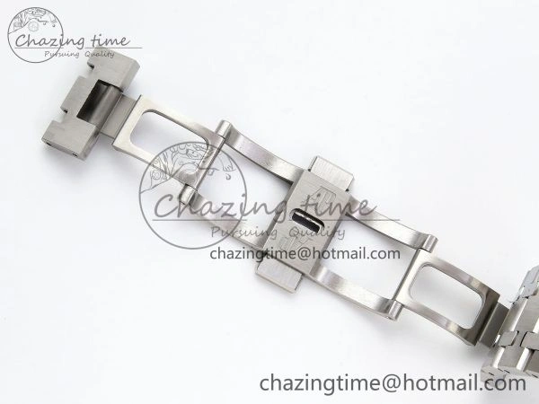 Royal Oak 41mm 15500 Frosted SS APSF 1:1 Best Edition White Textured Dial on SS Bracelet SA4302 Super Clone Durable 4424