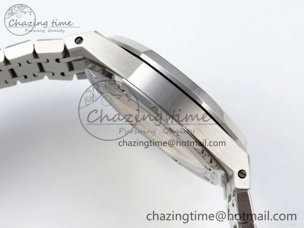 Minimalist Royal Oak 41mm 15500 Frosted SS IPF 1:1 Best Edition Blue Textured Dial on SS Bracelet SA4302 Super Clone 4470