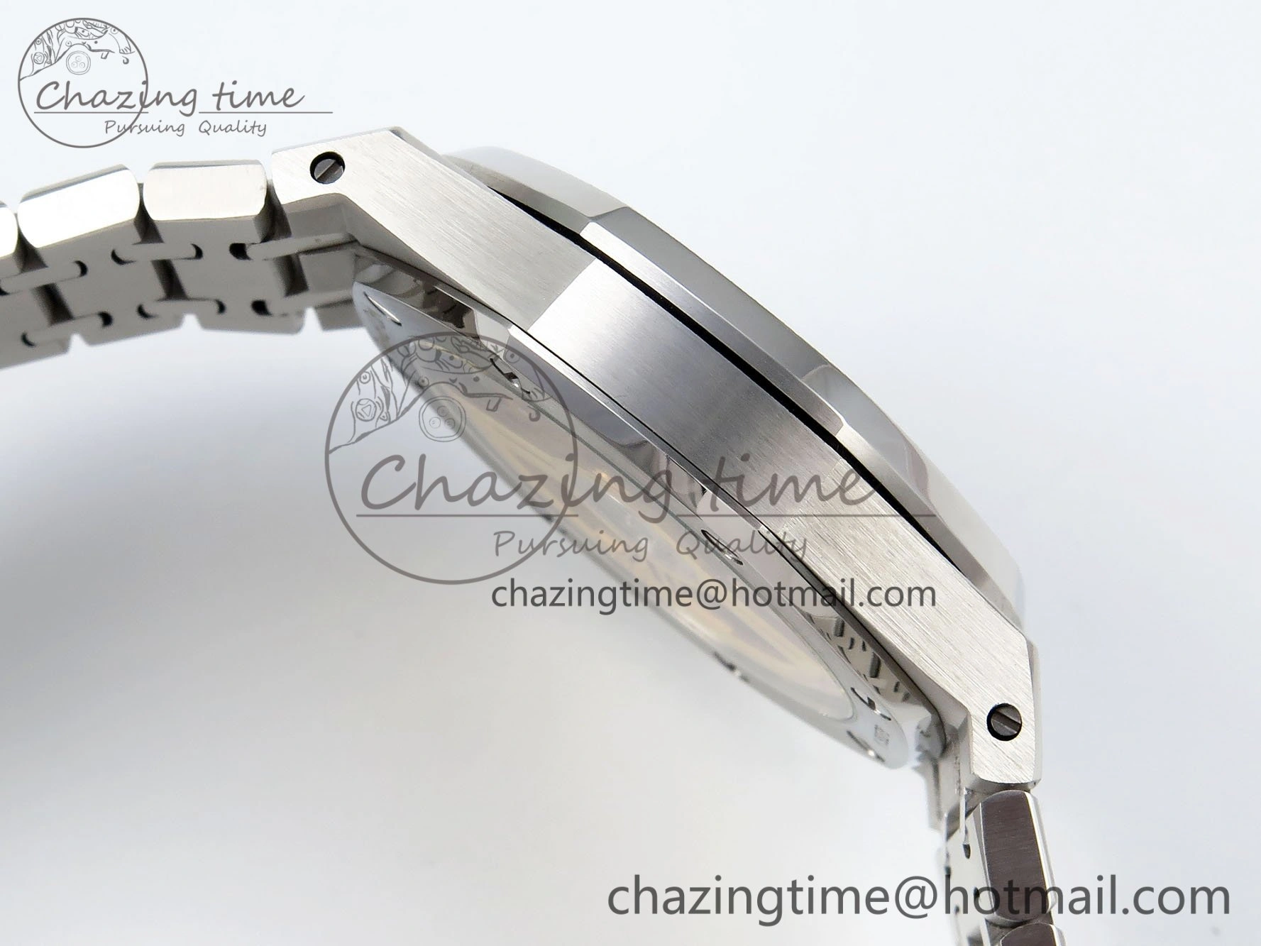 Minimalist Royal Oak 41mm 15500 Frosted SS IPF 1:1 Best Edition Blue Textured Dial on SS Bracelet SA4302 Super Clone 4470