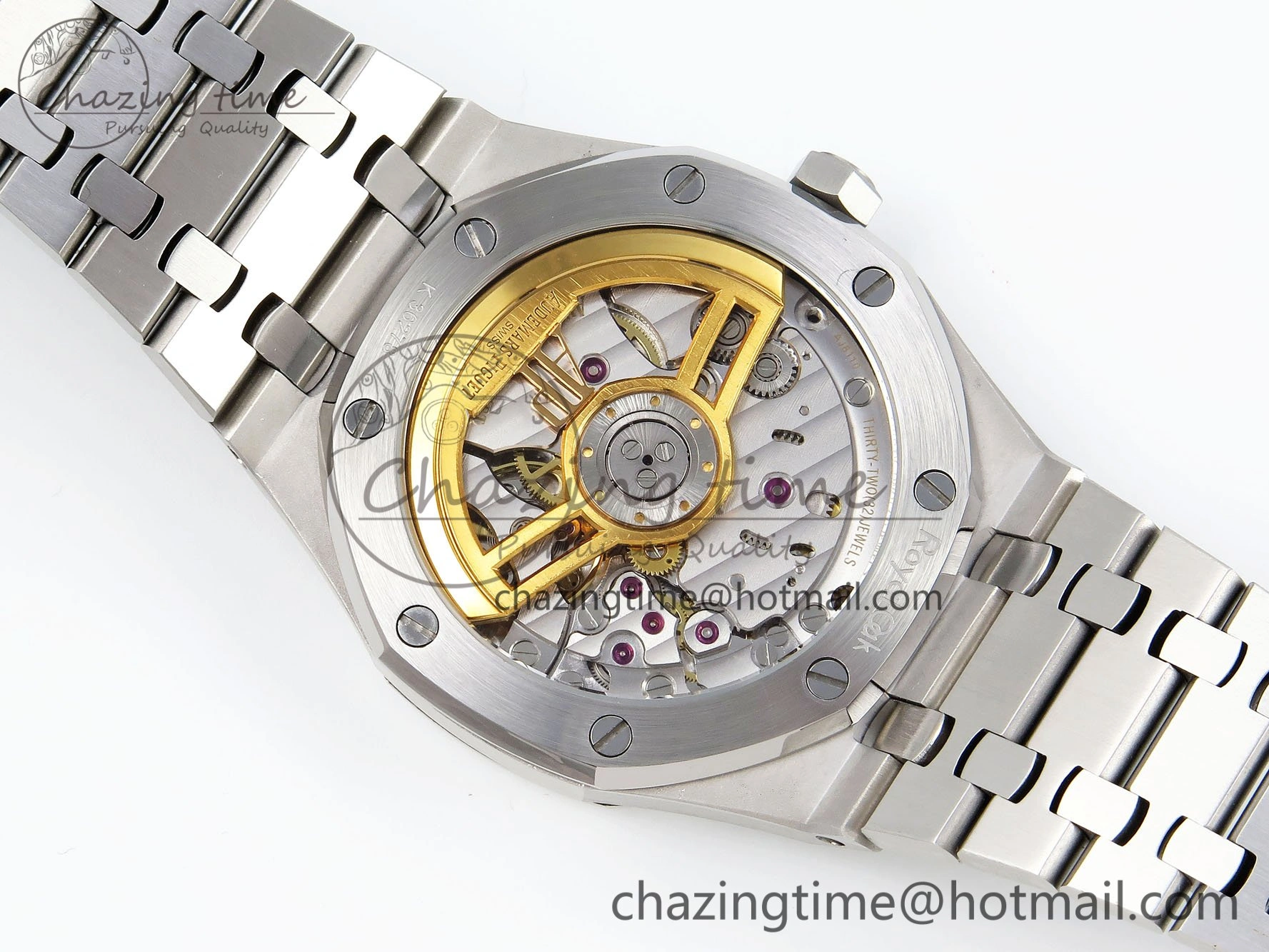 Minimalist Royal Oak 41mm 15500 Frosted SS IPF 1:1 Best Edition Blue Textured Dial on SS Bracelet SA4302 Super Clone 4470