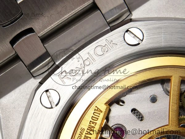 Minimalist Royal Oak 41mm 15500 Frosted SS IPF 1:1 Best Edition Blue Textured Dial on SS Bracelet SA4302 Super Clone 4470
