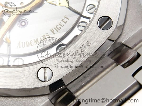 Minimalist Royal Oak 41mm 15500 Frosted SS IPF 1:1 Best Edition Blue Textured Dial on SS Bracelet SA4302 Super Clone 4470