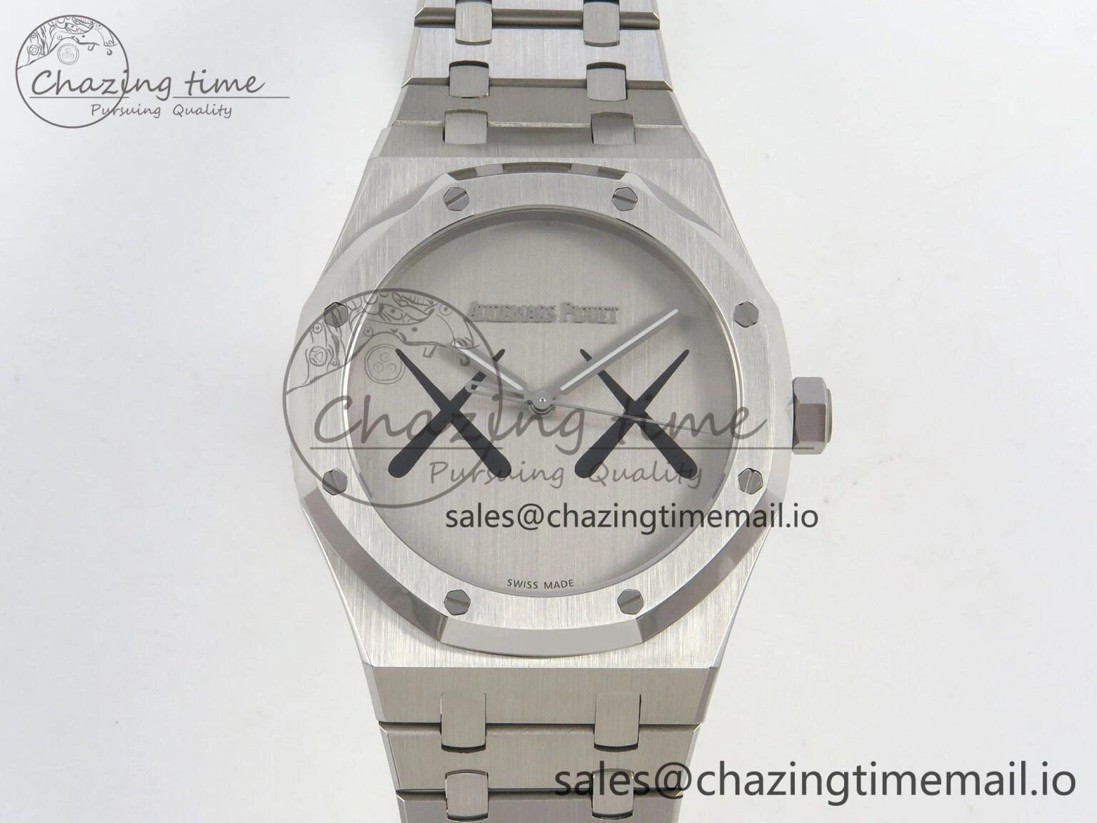 Royal Oak 41mm 15500 KAWS SS IPF 1:1 Best Edition XX Dial on SS Bracelet SA4302 Super Clone Modern 4230