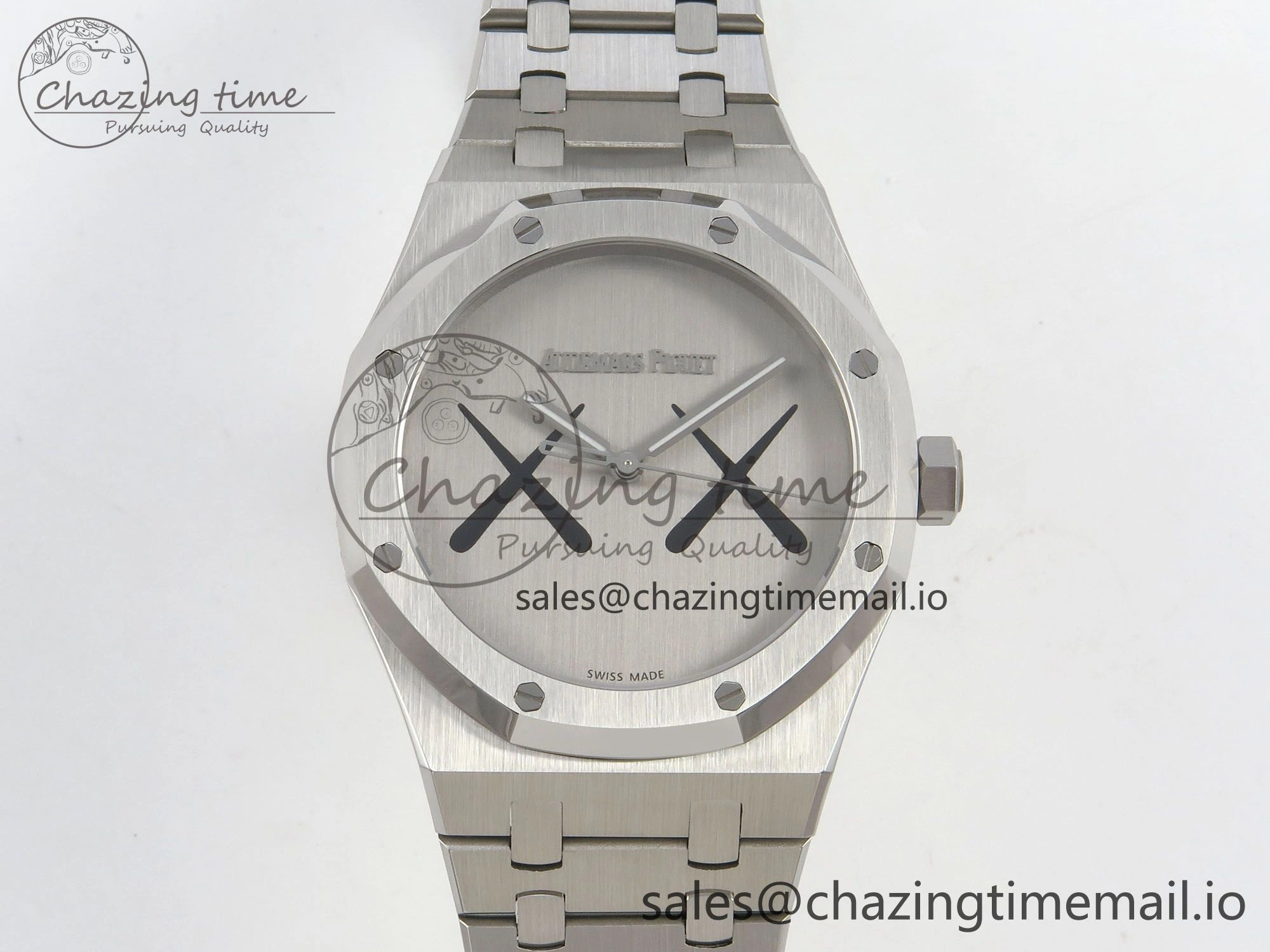 Royal Oak 41mm 15500 KAWS SS IPF 1:1 Best Edition XX Dial on SS Bracelet SA4302 Super Clone Modern 4230