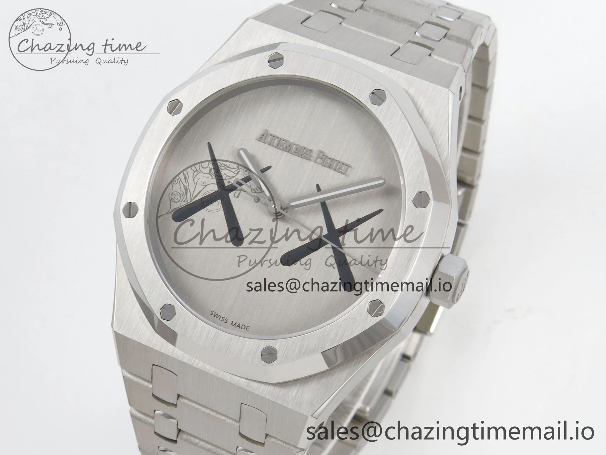 Royal Oak 41mm 15500 KAWS SS IPF 1:1 Best Edition XX Dial on SS Bracelet SA4302 Super Clone Modern 4230