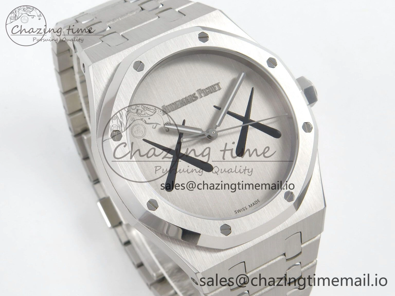 Royal Oak 41mm 15500 KAWS SS IPF 1:1 Best Edition XX Dial on SS Bracelet SA4302 Super Clone Modern 4230