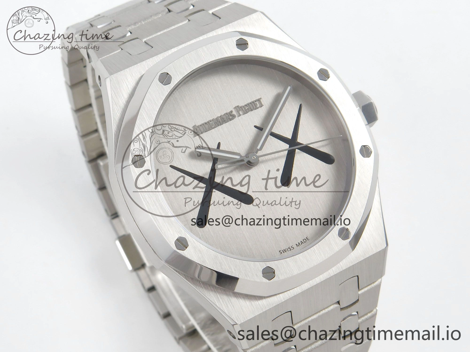 Royal Oak 41mm 15500 KAWS SS IPF 1:1 Best Edition XX Dial on SS Bracelet SA4302 Super Clone Modern 4230