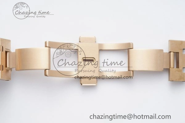 FlexibleFit Royal Oak 41mm 15500 RG APSF 1:1 Best Edition Black Textured Dial on RG Bracelet A4302 Super Clone 4740