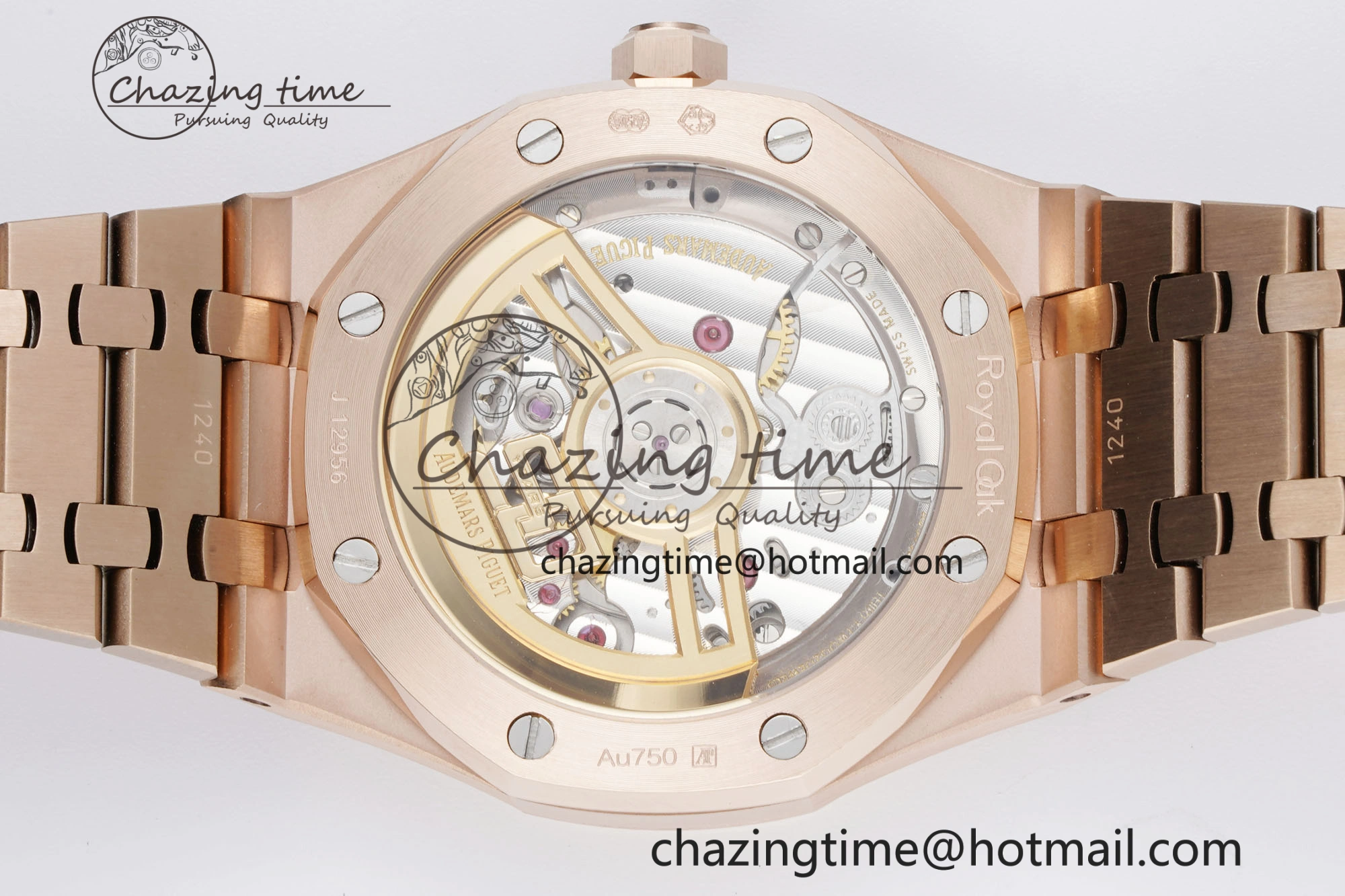 Royal Oak 41mm 15500 RG BF 1:1 Best Edition Black Textured Dial on SS Bracelet A ModernLook 4606