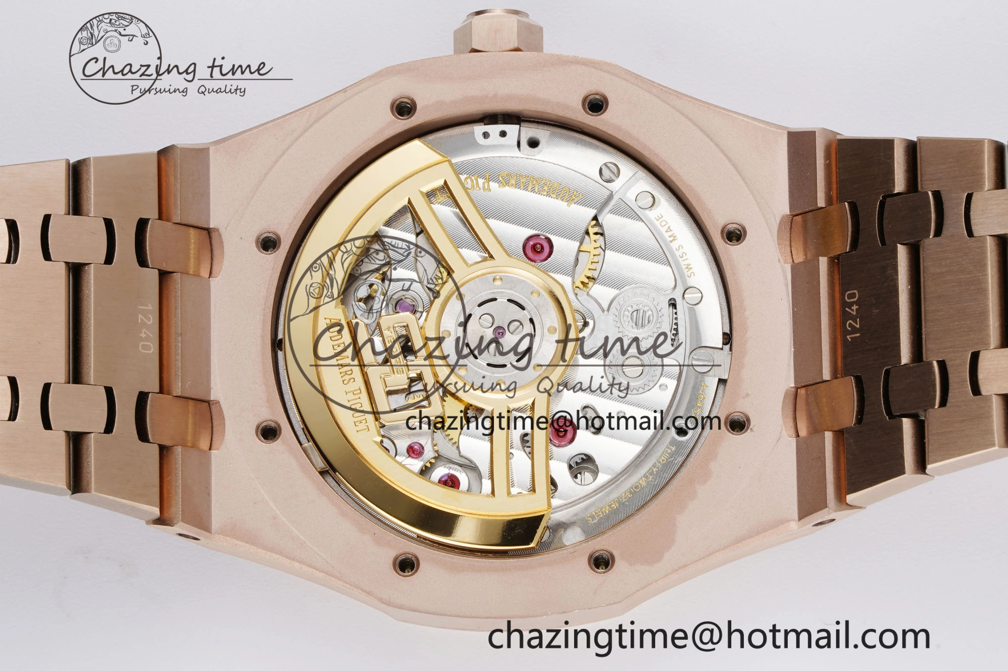 Royal Oak 41mm 15500 RG BF 1:1 Best Edition Black Textured Dial on SS Bracelet A ModernLook 4606