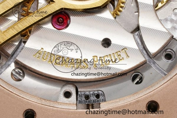 Royal Oak 41mm 15500 RG BF 1:1 Best Edition Blue Textured Dial on Blue Leather Strap A Seasonal 4601