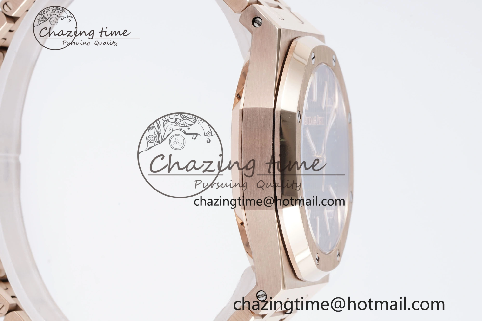 Royal Oak 41mm 15500 RG BF 1:1 Best Edition Blue Textured Dial on SS Bracelet A BestValue 4608