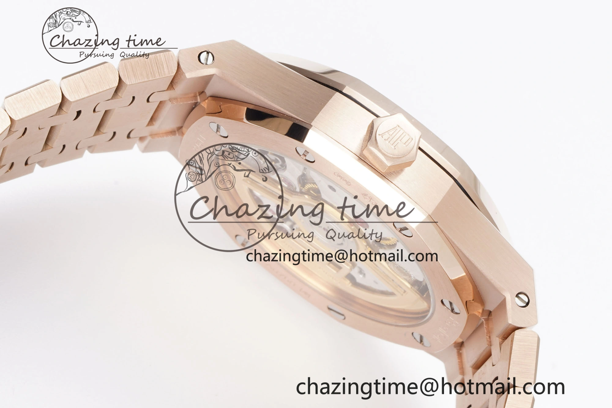 Royal Oak 41mm 15500 RG BF 1:1 Best Edition Blue Textured Dial on SS Bracelet A BestValue 4608