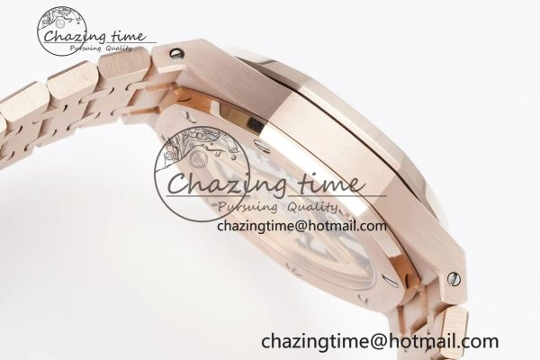 Royal Oak 41mm 15500 RG BF 1:1 Best Edition Blue Textured Dial on SS Bracelet A BestValue 4608