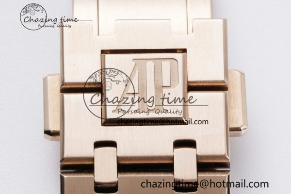 Royal Oak 41mm 15500 RG BF 1:1 Best Edition Blue Textured Dial on SS Bracelet A BestValue 4608