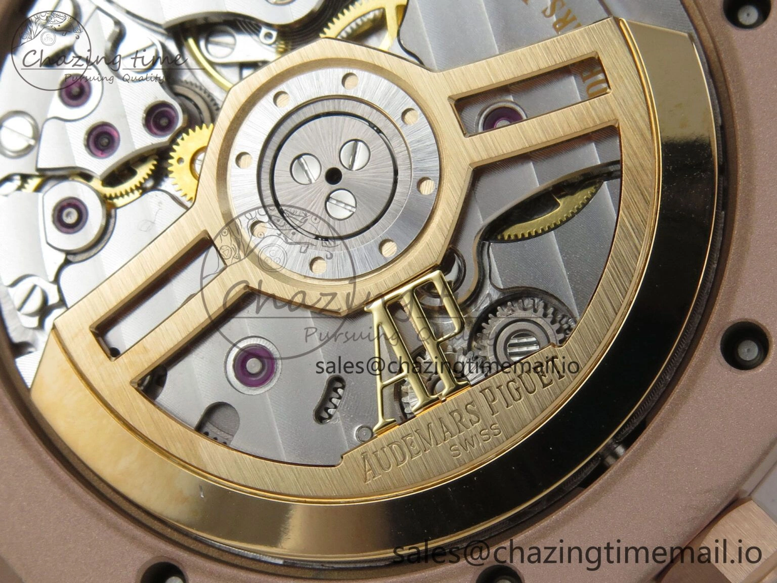 Royal Oak 41mm 15500 RG RSF 1:1 Best Edition Black Dial on Blue leather strap SA4302 Super Clone HighPerformance 4207