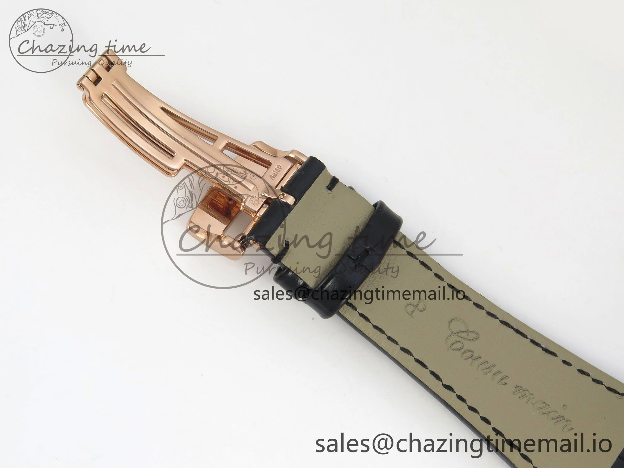 Royal Oak 41mm 15500 RG RSF 1:1 Best Edition Black Dial on Blue leather strap SA4302 Super Clone HighPerformance 4207