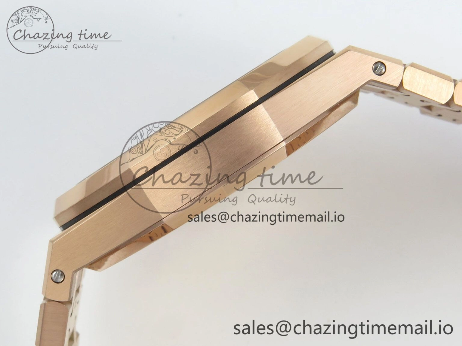Royal Oak 41mm 15500 RG RSF 1:1 Best Edition Black Dial on RG Bracelet SA4302 Super Clone Soft 4206