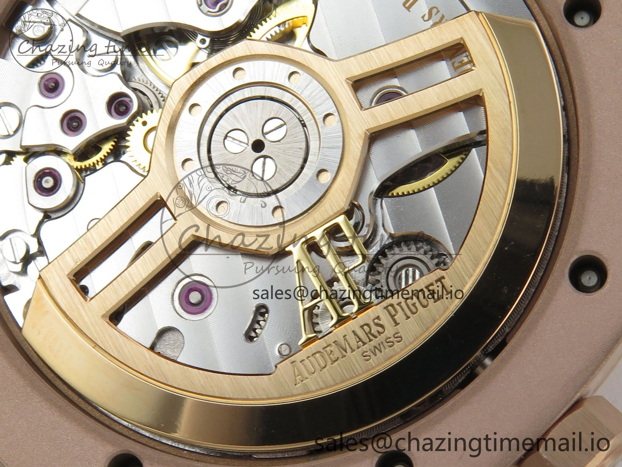 Royal Oak 41mm 15500 RG RSF 1:1 Best Edition Black Dial on RG Bracelet SA4302 Super Clone Soft 4206