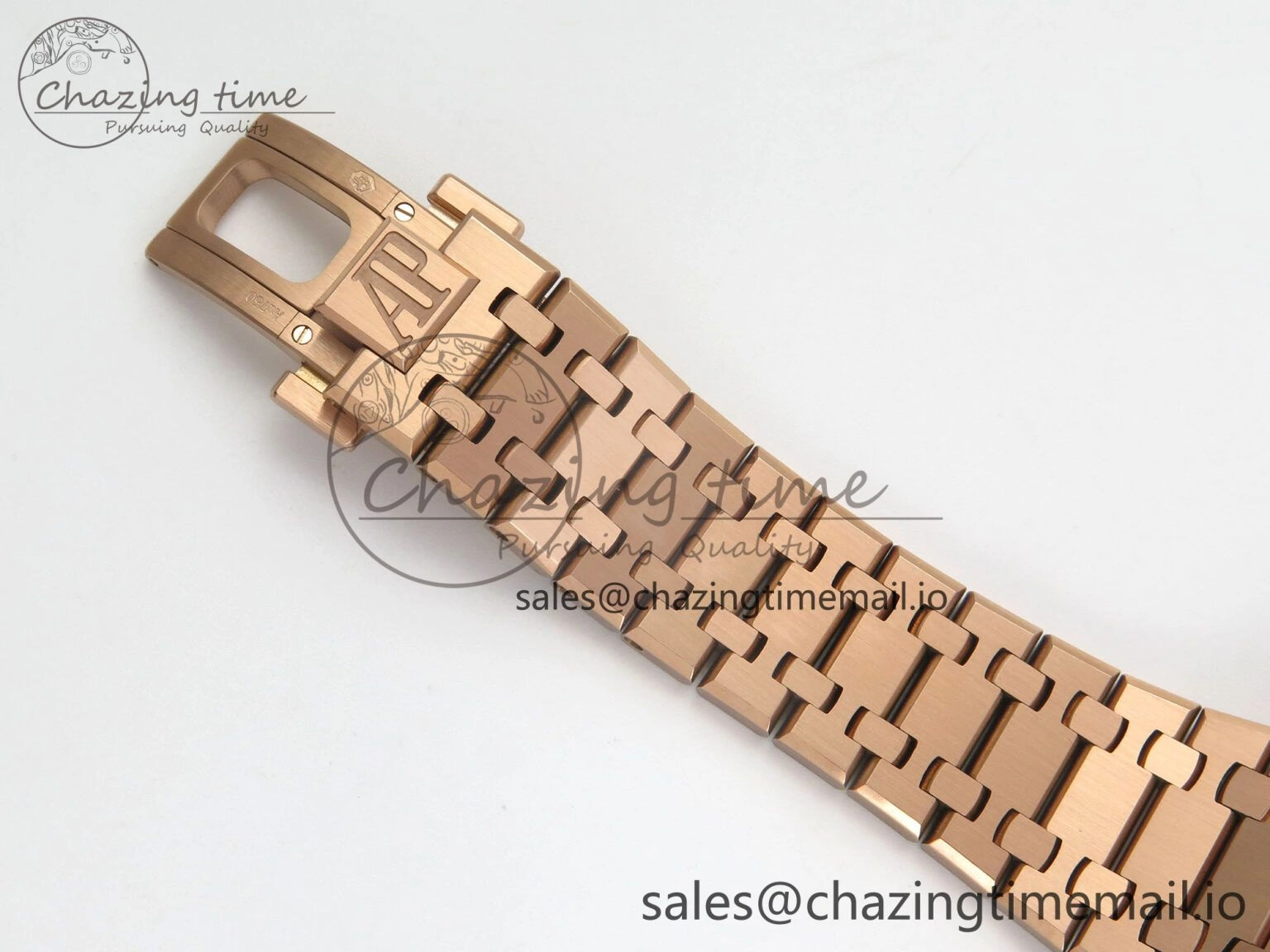 Royal Oak 41mm 15500 RG RSF 1:1 Best Edition Black Dial on RG Bracelet SA4302 Super Clone Soft 4206