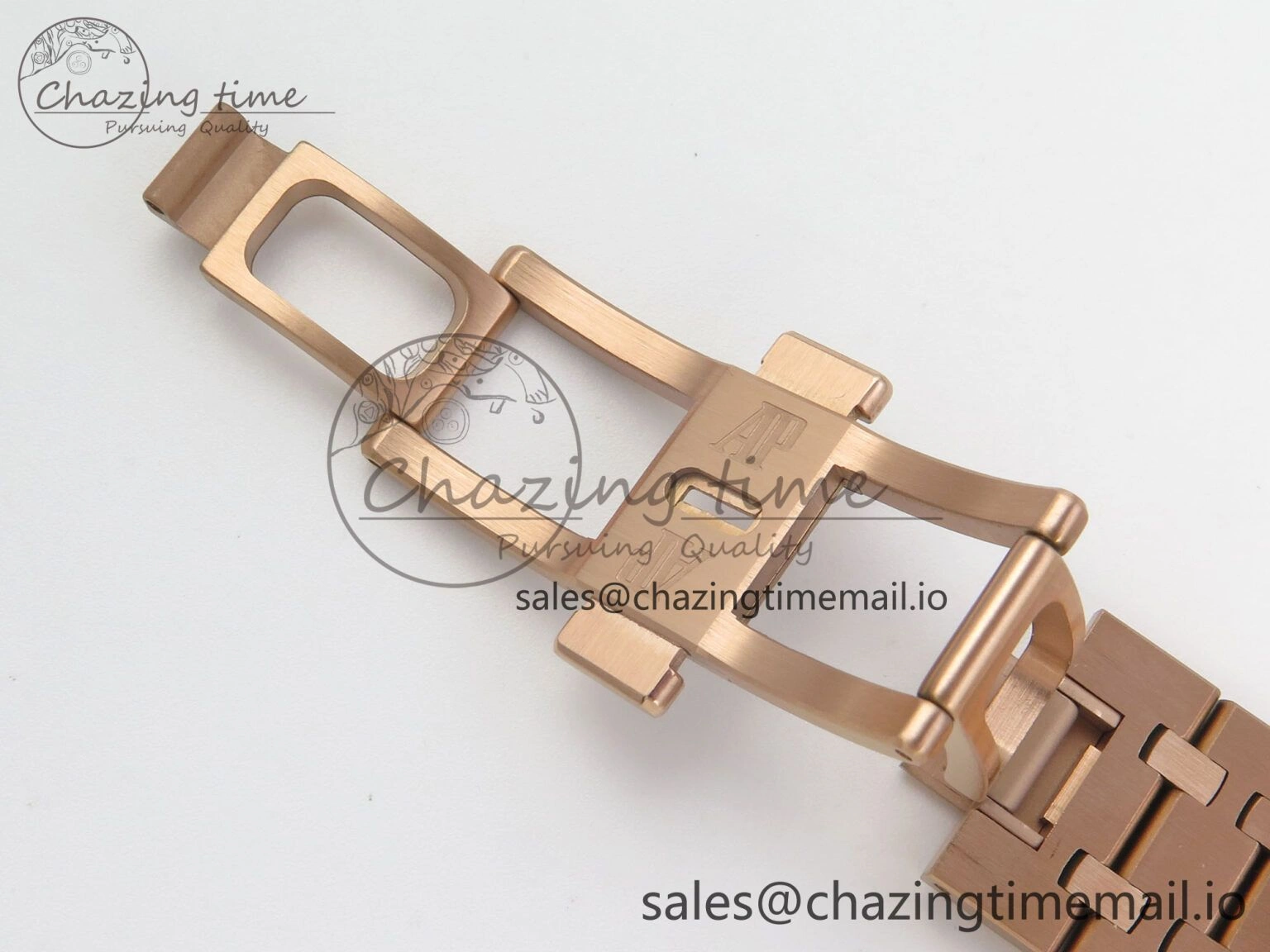 Royal Oak 41mm 15500 RG RSF 1:1 Best Edition Black Dial on RG Bracelet SA4302 Super Clone Soft 4206