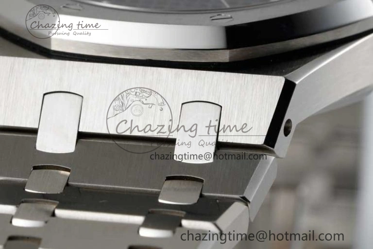 WellDesigned Royal Oak 41mm 15500 SS APSF 1:1 Best Edition Black Textured Dial on SS Bracelet A4302 Super Clone 4750