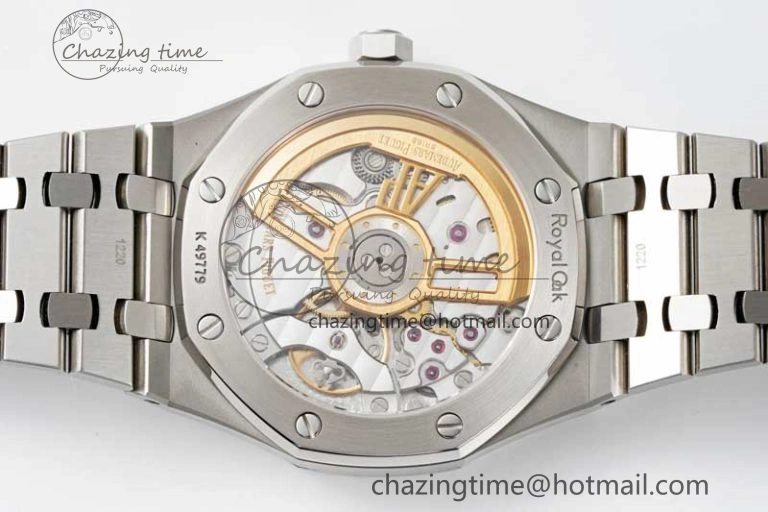 WellDesigned Royal Oak 41mm 15500 SS APSF 1:1 Best Edition Black Textured Dial on SS Bracelet A4302 Super Clone 4750