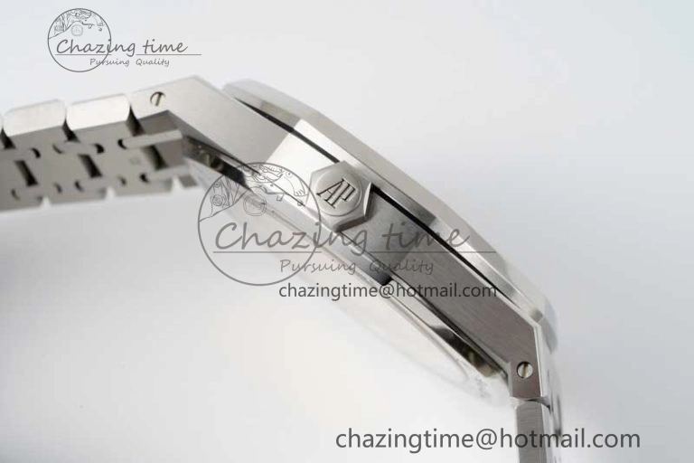 Royal Oak 41mm 15500 SS APSF 1:1 Best Edition Blue Textured Dial on SS Bracelet A4302 Super Clone DailyWear 4749