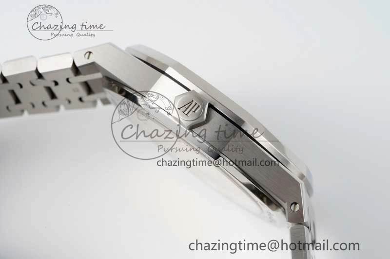 Royal Oak 41mm 15500 SS APSF 1:1 Best Edition Blue Textured Dial on SS Bracelet A4302 Super Clone DailyWear 4749