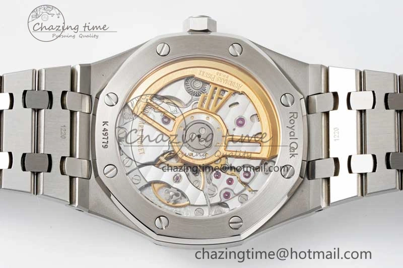 Royal Oak 41mm 15500 SS APSF 1:1 Best Edition Blue Textured Dial on SS Bracelet A4302 Super Clone DailyWear 4749