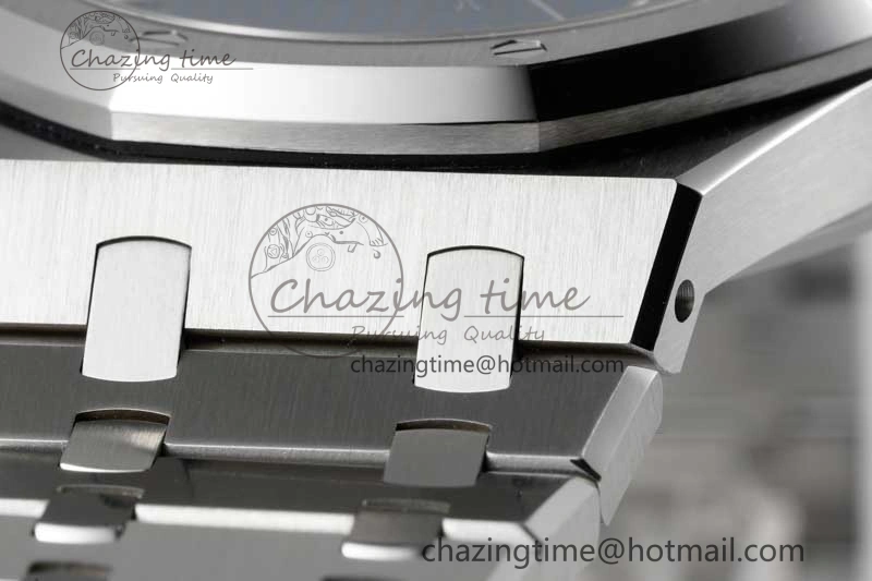 Royal Oak 41mm 15500 SS APSF 1:1 Best Edition Blue Textured Dial on SS Bracelet A4302 Super Clone DailyWear 4749