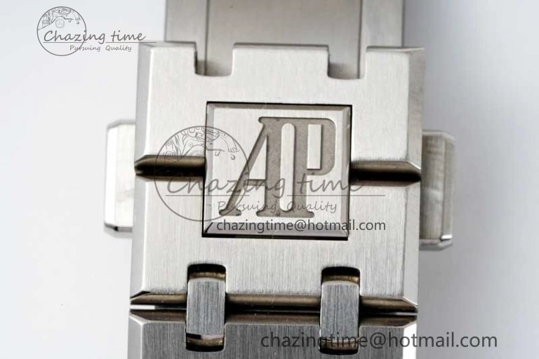Royal Oak 41mm 15500 SS APSF 1:1 Best Edition Blue Textured Dial on SS Bracelet A4302 Super Clone DailyWear 4749