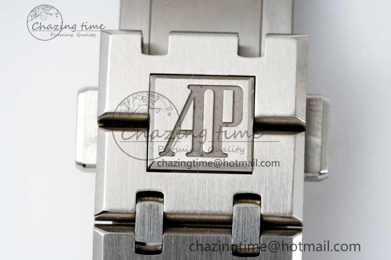 Royal Oak 41mm 15500 SS APSF 1:1 Best Edition Blue Textured Dial on SS Bracelet A4302 Super Clone DailyWear 4749