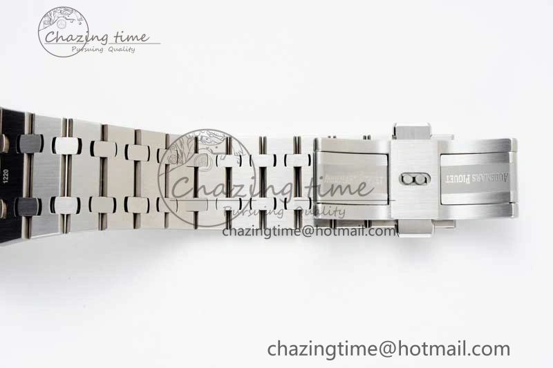 Royal Oak 41mm 15500 SS APSF 1:1 Best Edition Blue Textured Dial on SS Bracelet A4302 Super Clone DailyWear 4749