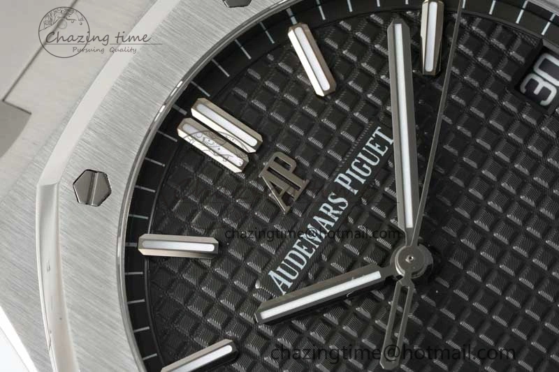 GoodFit Royal Oak 41mm 15500 SS APSF 1:1 Best Edition Gray Textured Dial on SS Bracelet A4302 Super Clone 4747