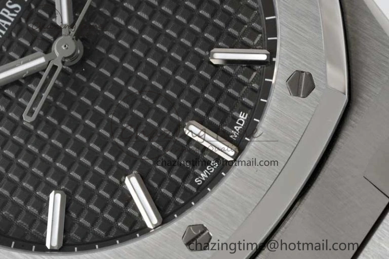 GoodFit Royal Oak 41mm 15500 SS APSF 1:1 Best Edition Gray Textured Dial on SS Bracelet A4302 Super Clone 4747